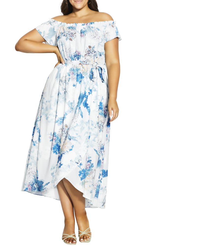 Plus size model wearing Rina Floral Maxi Dress by City Chic | Dia&Co | dia_product_style_image_id:201477